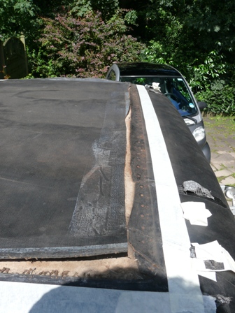 Roof rear seam